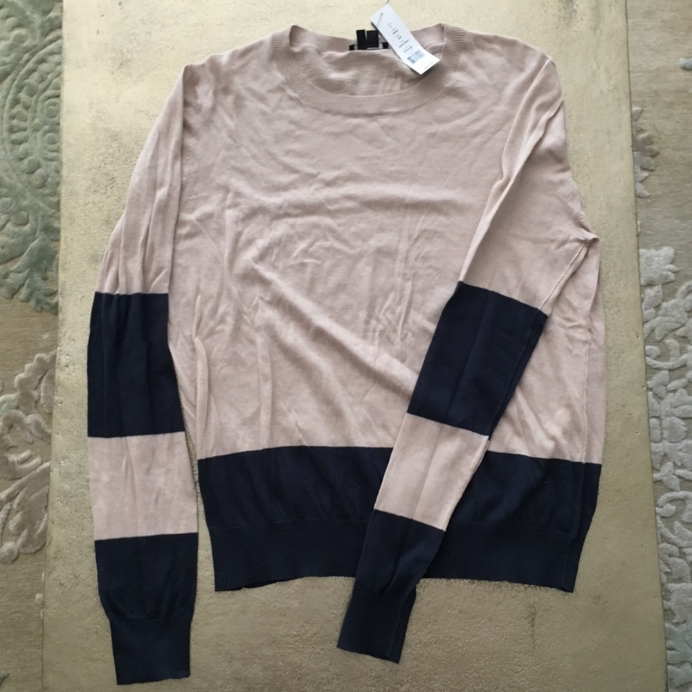 Theory Sweater Abino Jam Color Block  NWT